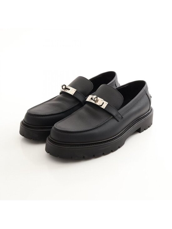 Hermes Loafers Icon Kelly Buckle Black Leather Moccasins main image 4